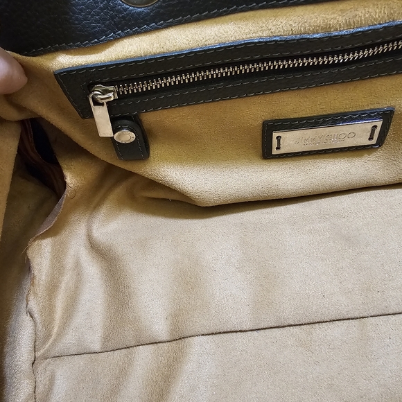 JIMMY CHOO Rosalie Grainy Calfskin Leather Satchel Bag - Picture 14 of 17